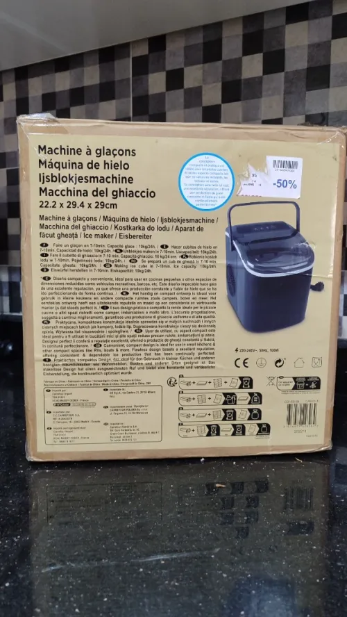 Machine à Glaçons Portable 10kg/24h - Marque Carrefour