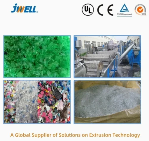 Jwell Ligne de lavage et de recyclage de bouteilles PET.
