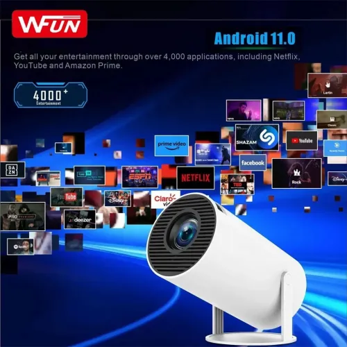 Projecteur de Jeux Intelligent a Haute Resolution avec Deux Manettes مشغل ألعاب وجهاز عرض على الحائط