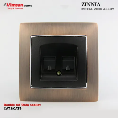 PRISES RÉSEAUX RJ11,RJ45 ZINNIA METAL ZINC ALLOY