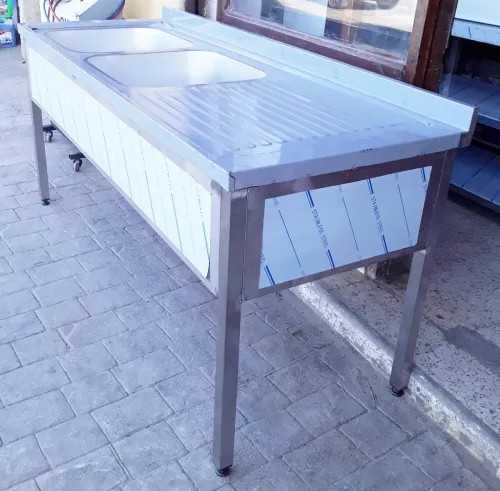 Plonge Table hotte inox Comptoir pizza