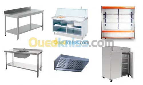 Plonge Table hotte inox Comptoir pizza
