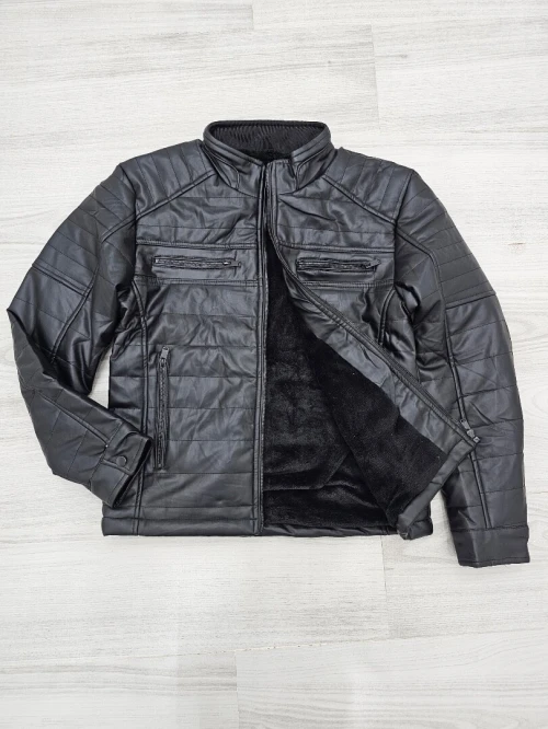 Veste demi cuir