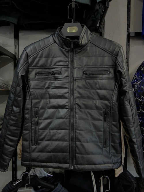 Veste demi cuir