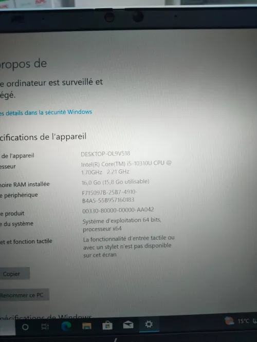 HP elitebook 830 G7 | i5 10310U Ram 16Go SSD 256Go 13.3" 