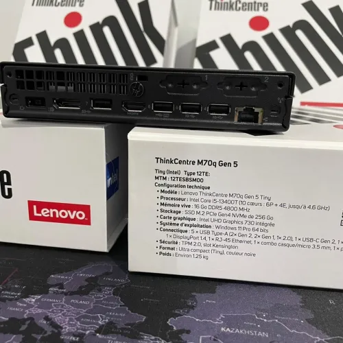 Lenovo ThinkCentre M70q Gen 5 | 13rd Gen Intel Core i5-13400T 16Go 256Go PCIe NVMe - NEUF