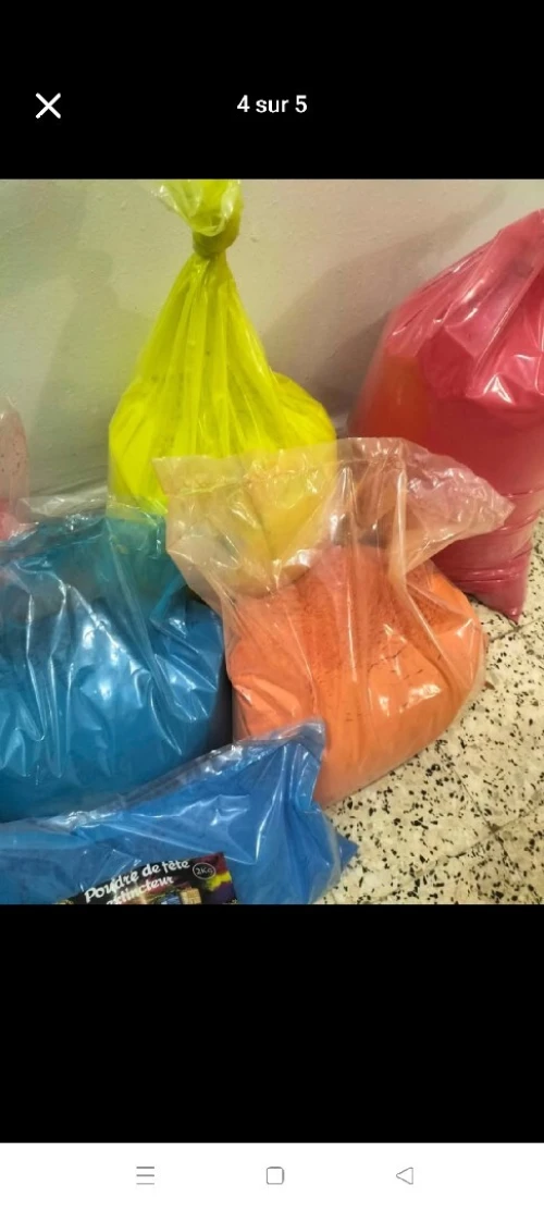 poudre couleur pour extincteur