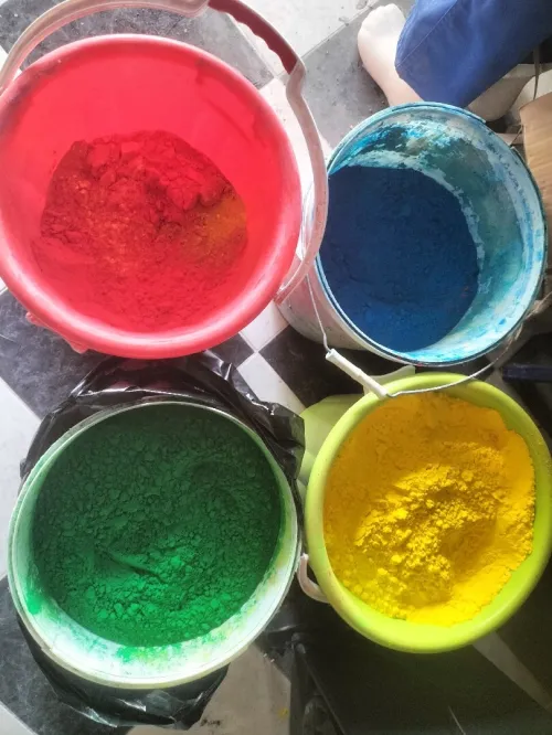 poudre couleur pour extincteur