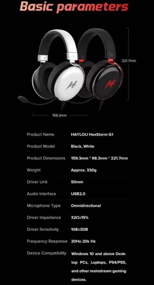 HAYLOU HexStorm G1