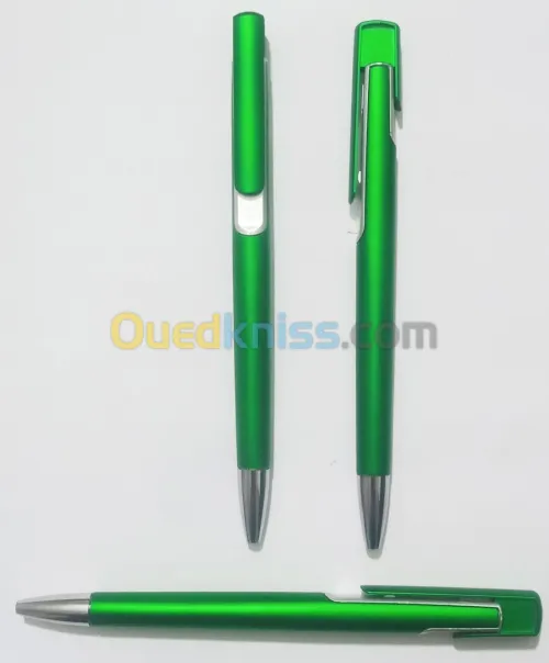 Stylo vert chromé pour Sérigraphie Personnalisable