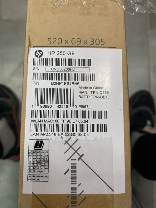 LAPTOP HP 250G9 CELERON N4500 4GB 256SSD 15.6