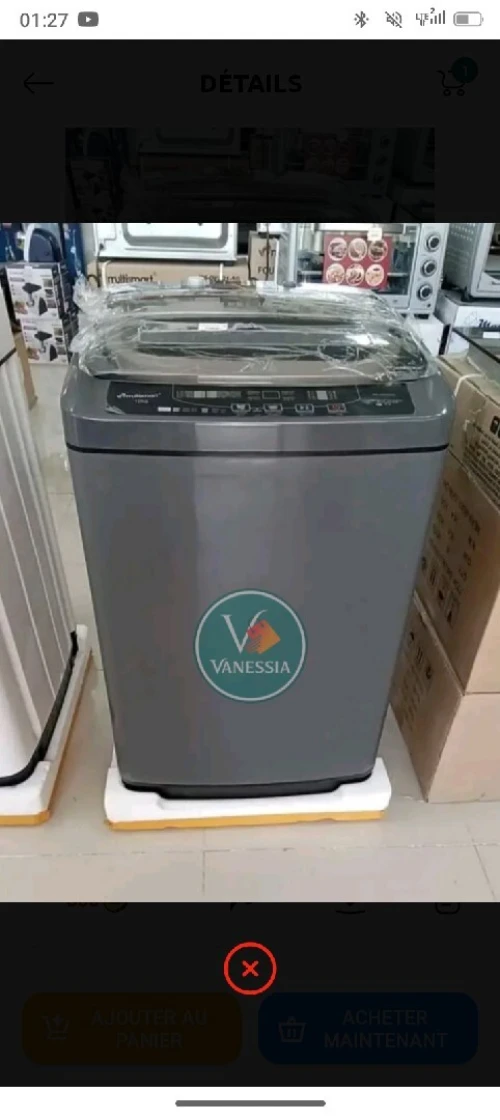 Machine a laver 10.5kg marque multismart gris