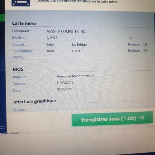 ASUS N56V - I7-3630QM - 1tera HDD - Ram 10Gb - Nvidea Gt 650M