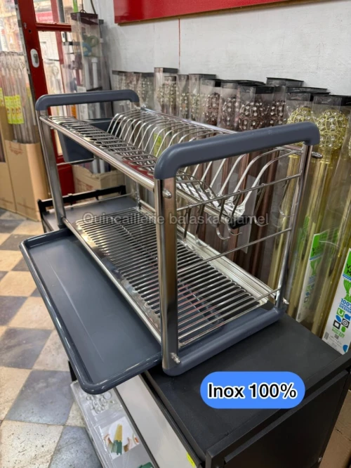 Égouttoir a vaisselle inox et aluminium