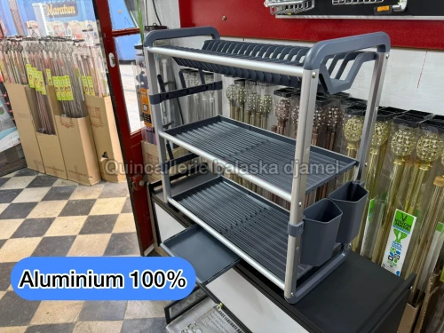 Égouttoir a vaisselle inox et aluminium