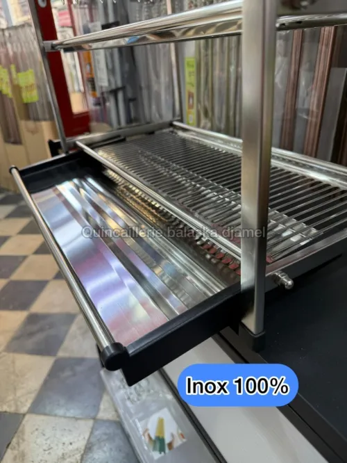 Égouttoir a vaisselle inox et aluminium