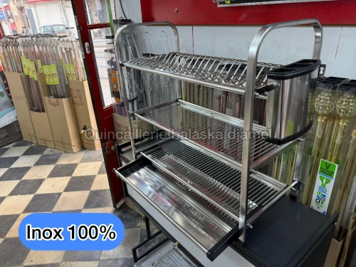 Égouttoir a vaisselle inox et aluminium
