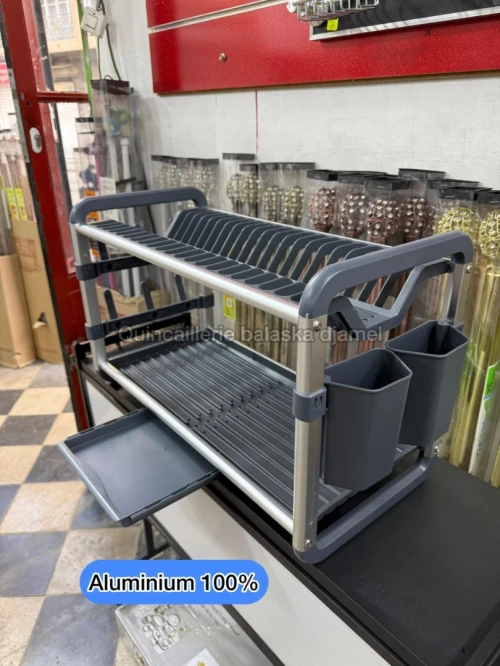 Égouttoir a vaisselle inox et aluminium
