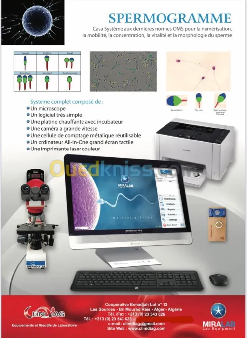 SPERMOGRAMME MIRALAB SYSTEME CASA  