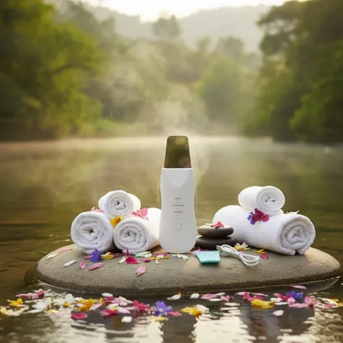 Spatule ultrasonique pour le visage  جهاز تنظيف الوجه بالموجات فوق الصوتية