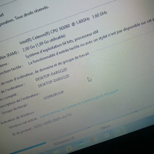 Laptop ASUS très bon état,  Celeron,  500 Go HDD,  02 Go de RAM,  Bonne batterie,