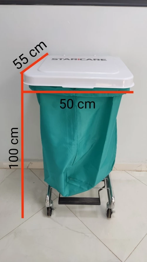 Chariot porte-sacs pédale 120L