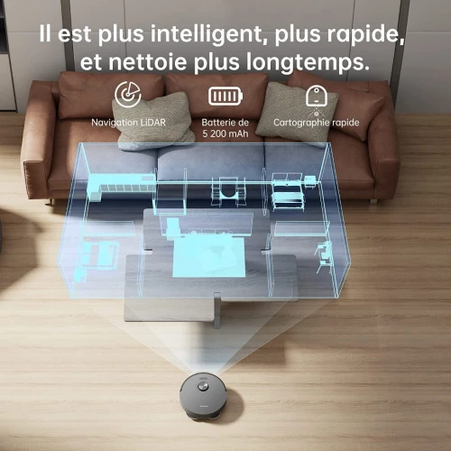 Dreame L10s Pro Gen 2 Robot Aspirateur Laveur 2 en 1, Serpillère rotative, Détection d'obstacles 3D