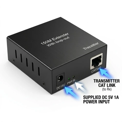 Extender & Rallonge HDMI HD 150 m sur Câble Ethernet Cat5e/6 with loop out