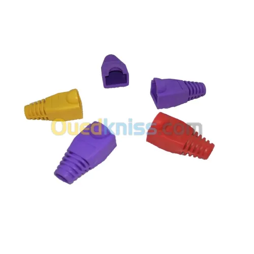 Couvre Patch Cable Réseau 20 Pcs Violet / Rouge / Jaune
