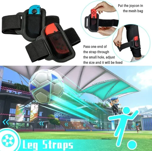 Pack 9 en 1 Accessoires de Sport Switch Compatible avec Nintendo Switch/Switch OLED JYS-NS236