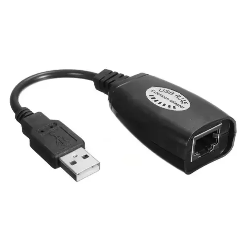 Adaptateur d'Extension de Câble USB 2.0 vers RJ45 LAN Cat5 / Cat6 Jusqu'a 45m 