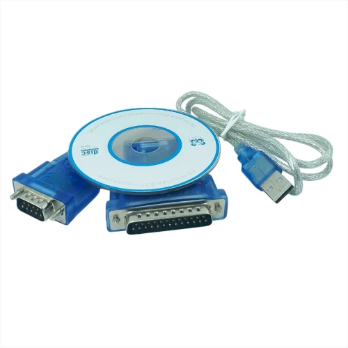 Adaptateur Câble USB 2.0 vers Série RS232 (DB9 et DB25) pour Connexion Universelle d'Appareils 