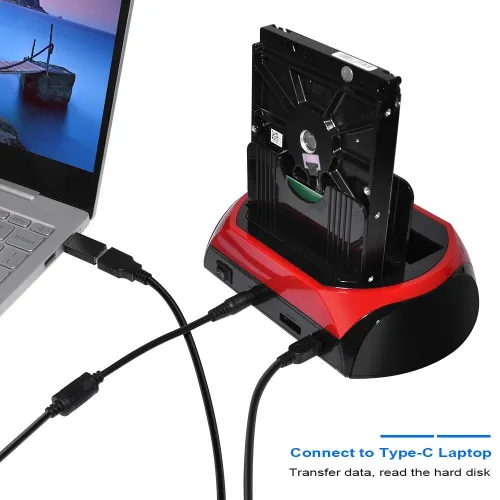 Station d'Accueil Double Disques Durs SATA/IDE 2,5" et 3,5" USB 2.0 & Lecteur Carte Mémoires N: 875