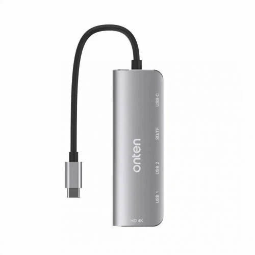 Station d'Accueil 6-en-1- USB-C, HDMI 4K, USB 3.0, Recharge PD, SD/TF, OTN-95116D ONTEN