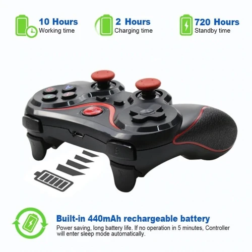 Manette Gaming Bluetooth pour Mobile PC Smart TV Tablette X3 