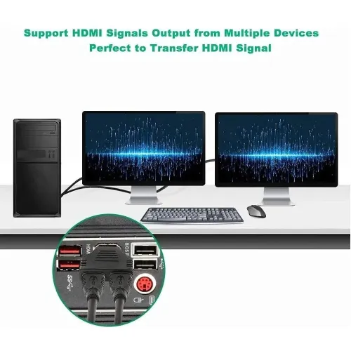Splitter HDMI 4K UHD 1 Entrée / 2 Sorties Dupliquez et Affichez Votre Contenu sur Deux Écrans 