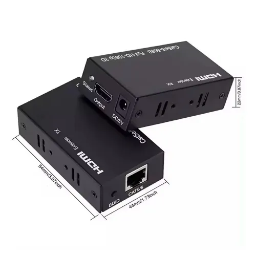 Extender & Rallonge HDMI Full HD à 60 Hz 60 m sur Câble Ethernet Cat5e/6