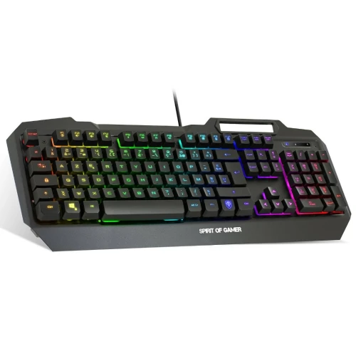 Clavier Gamer Semi-Mécanique Multimedia Support Smartphone Rgb Usb Elite-K40 SPIRIT OF GAMER