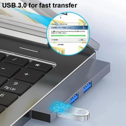 Hub USB Type-C 5 en 1, 1 x USB 3.0 + 2 x USB 2.0 + SD + TF Transmission 5Gbps Multiplateformes
