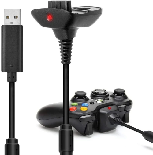Câble de Chargement Batterie Manette X-box Sans Fil Avec 2 Filtres 