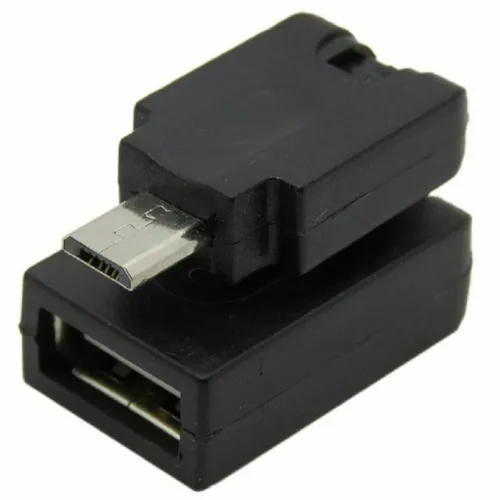 Adaptateur USB 2.0 F vers Micro USB M, Articulaire à Angle de Rotation de 360