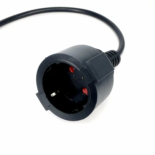 Câble Adaptateur Onduleur IEC 320 C14 Mâle vers Prise Européenne Schuko Femelle 45 Cm