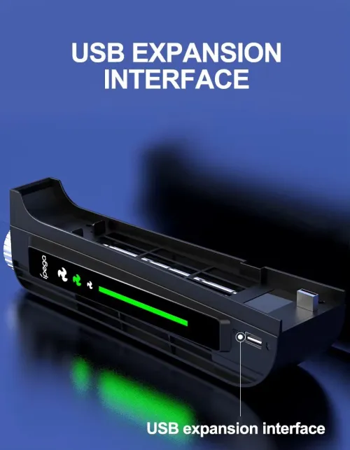 Refroidisseur & Extracteur de Chaleur avec Hub USB 2.0 & Indicateur LED pour PS-5 PG-P5031A IPEGA