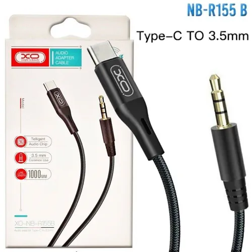 Câble Auxiliaire Adaptateur Audio USB Type-C vers Jack 3.5mm 1M XO-NB-R155B