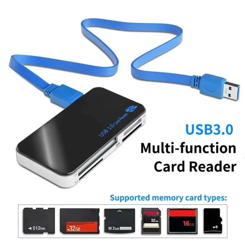 Lecteur de Carte Mémoire All in 1 USB 3.0 5 Gbit /s pour Carte CF - SD - Micro SD -MS - XD - TF - M2