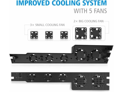 Refroidisseur Intelligent à 5 Ventilateurs Turbo Automatique & Silencieux pour PS-4 Pro TP4-831 DOBE