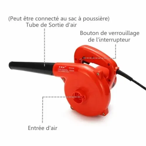 Souffleur & Aspirateur de Poussière Electrique 600W 1300r/min QTB-2.8