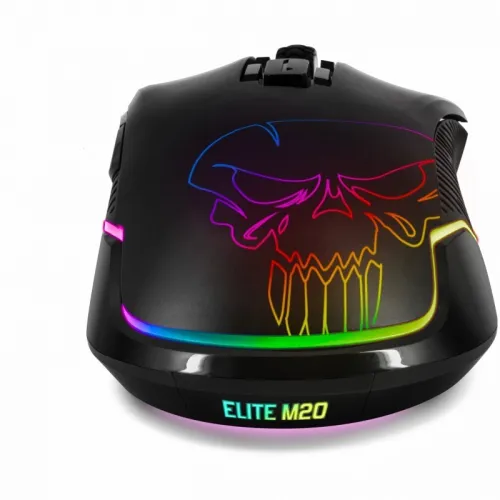 Souris Optique Gaming ELITE-M20 Sans Fil 2.4GHz RGB 4800 DPI Programmables S-EM20RF Spirit Of Gamer