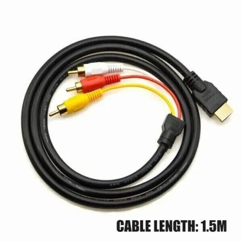 Câble Adaptateur Audio/Vidéo Composante HDMI Mâle vers 3 RCA 1080p pour HDTV - 1,5 m