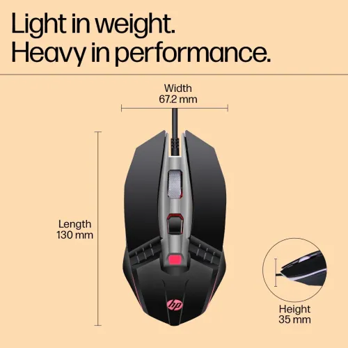 Souris HP M270 Gaming Filaire Essentielle pour une Précision et un Style Inégalés 